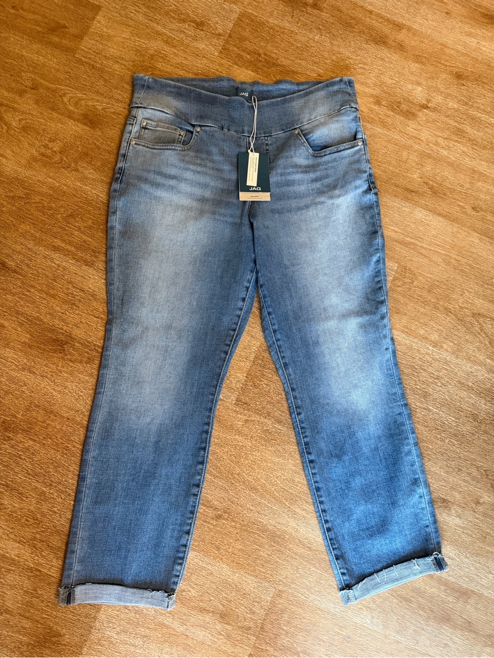 Jag Jeans Light Wash Boyfriend Stretch Denim - Blue